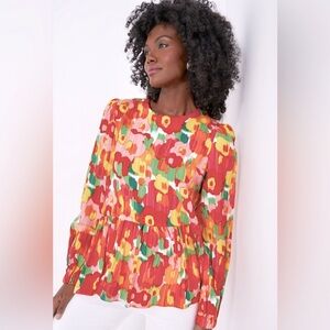 {Tuckernuck} Pomander Place Magnolia Peplum Blouse